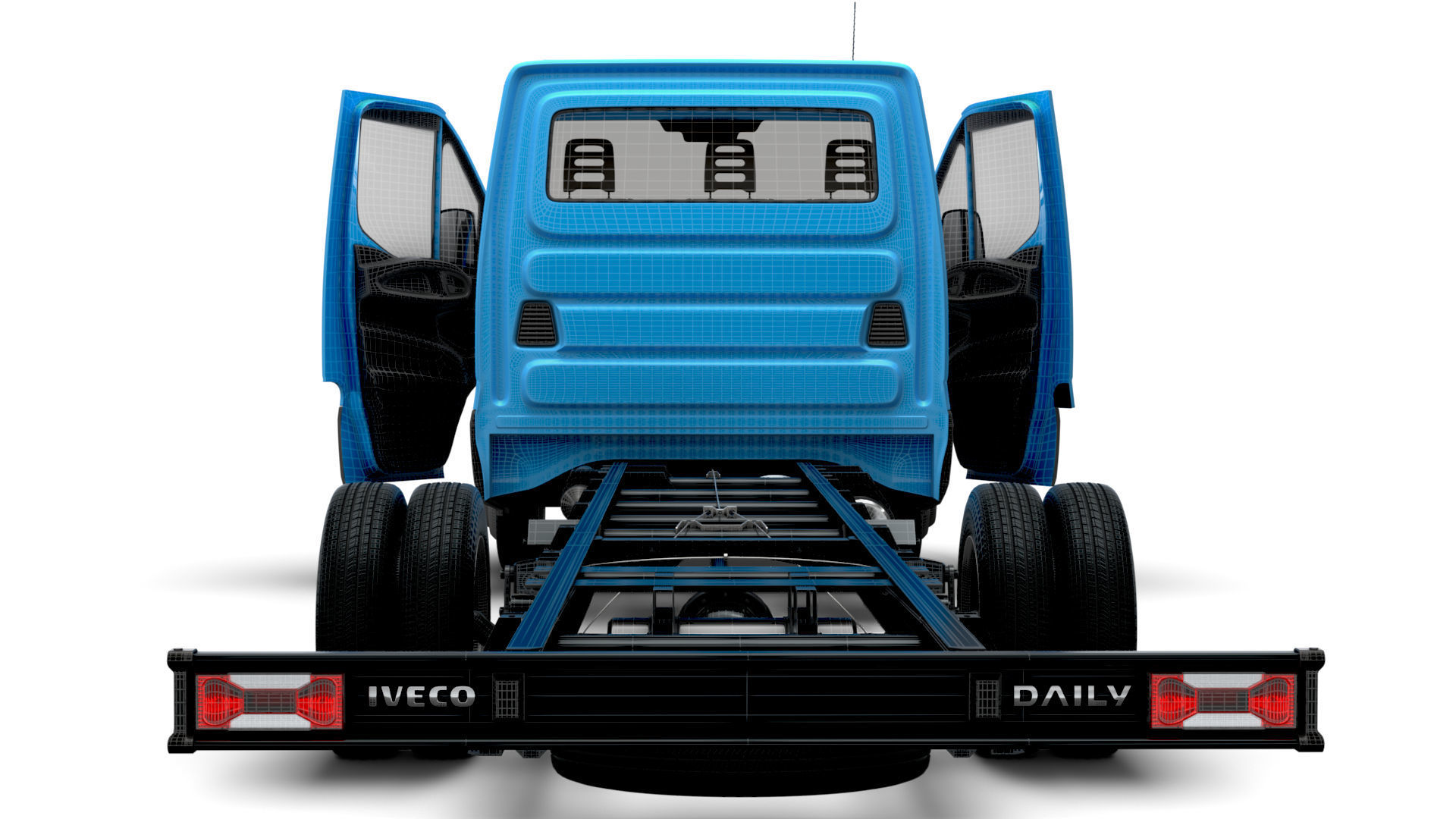 Iveco Daily Single Cab HQ Interior L7 Chassis 2023 3D model_22