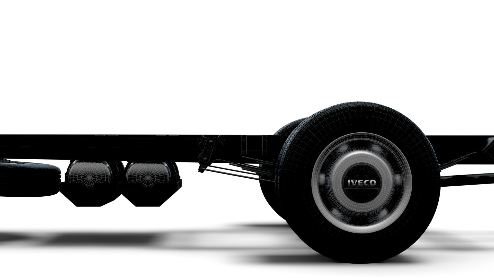 Iveco Daily Single Cab HQ Interior L7 Chassis 2023 3D model_21