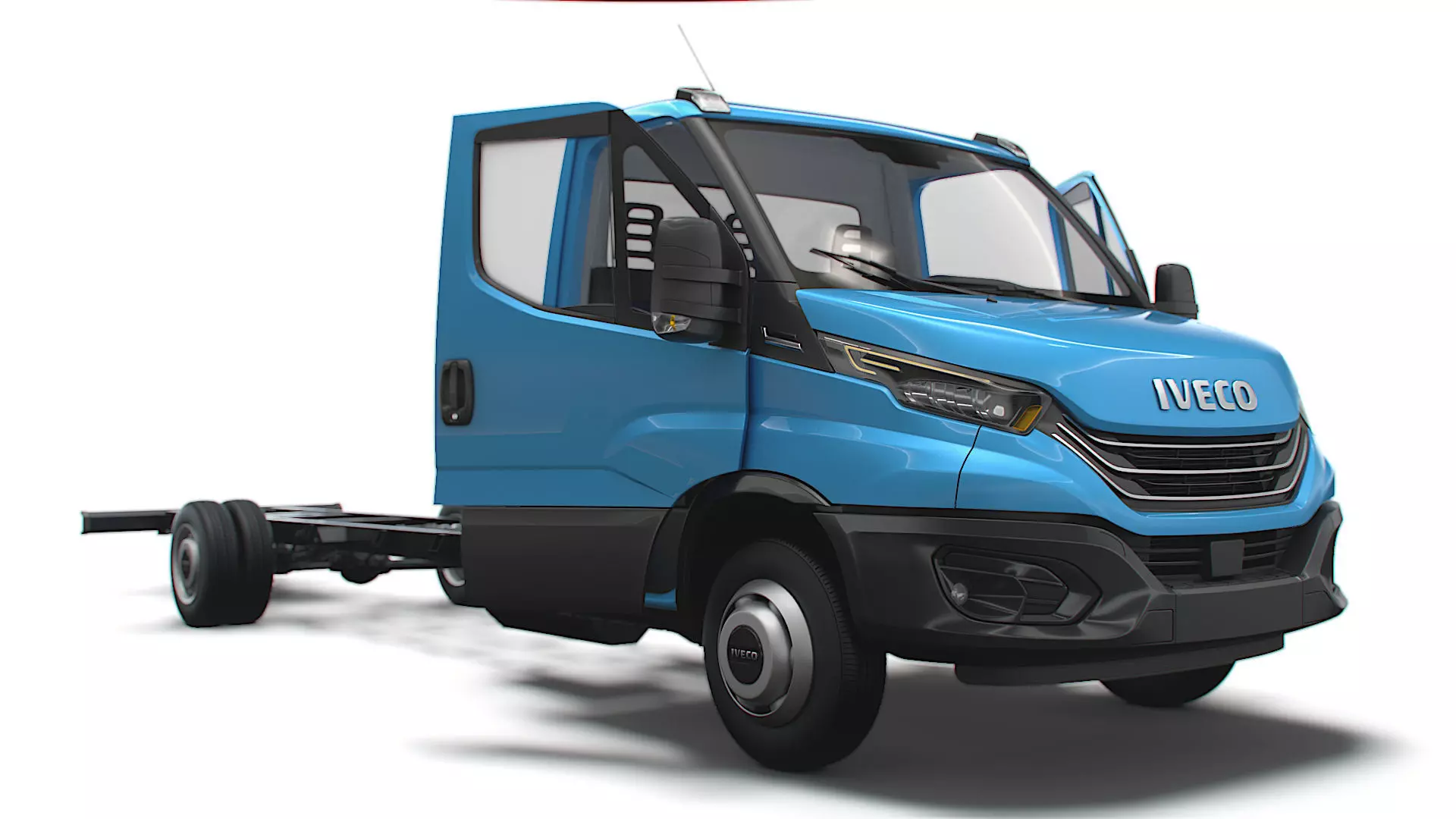 Iveco Daily Single Cab HQ Interior L7 Chassis 2023 3D model_0