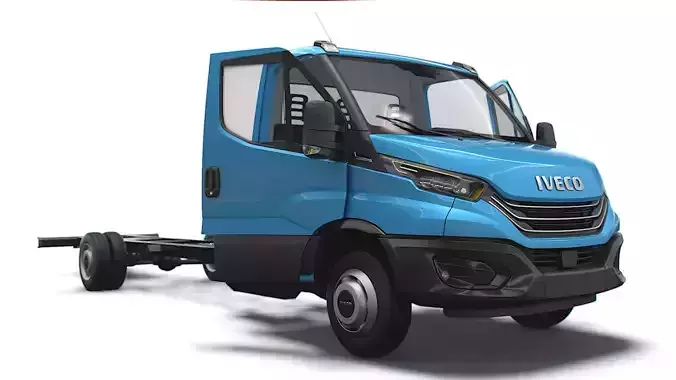 Iveco Daily Single Cab HQ Interior L7 Chassis 2023 3D model
