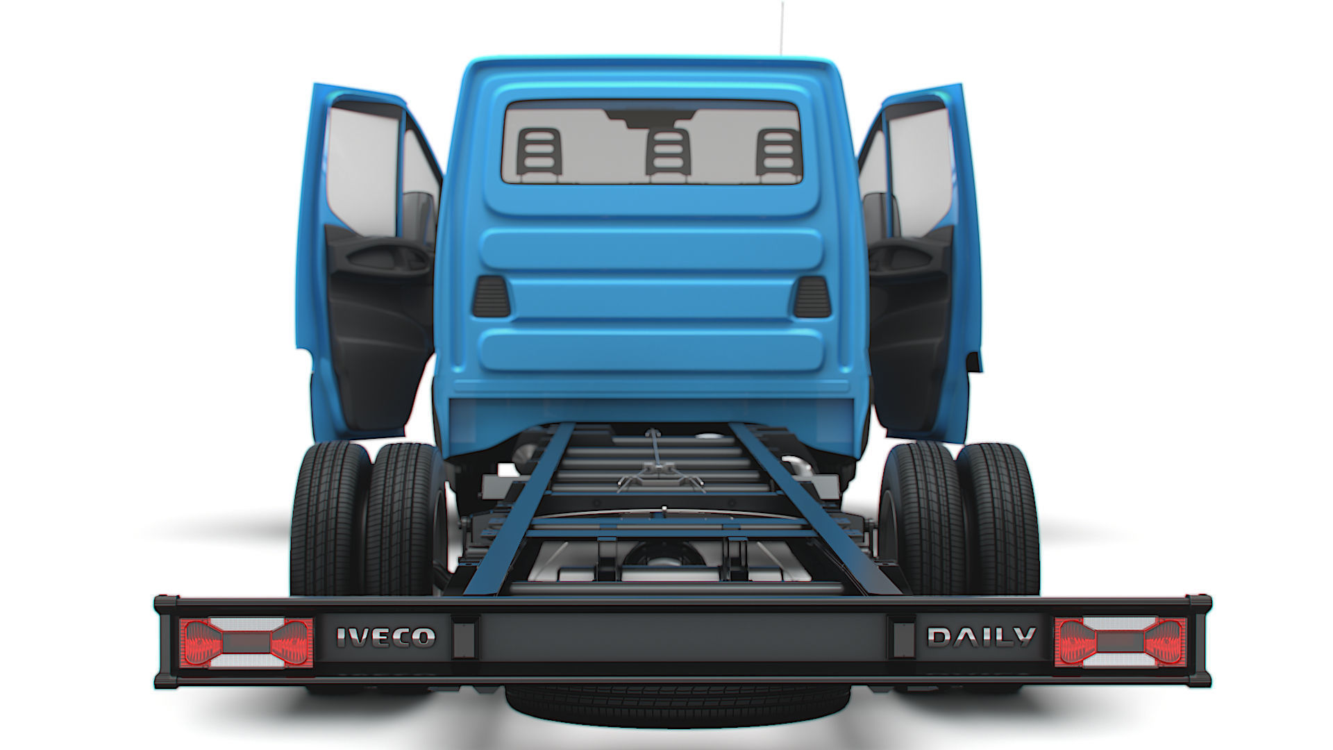 Iveco Daily Single Cab HQ Interior L7 Chassis 2023 3D model_10