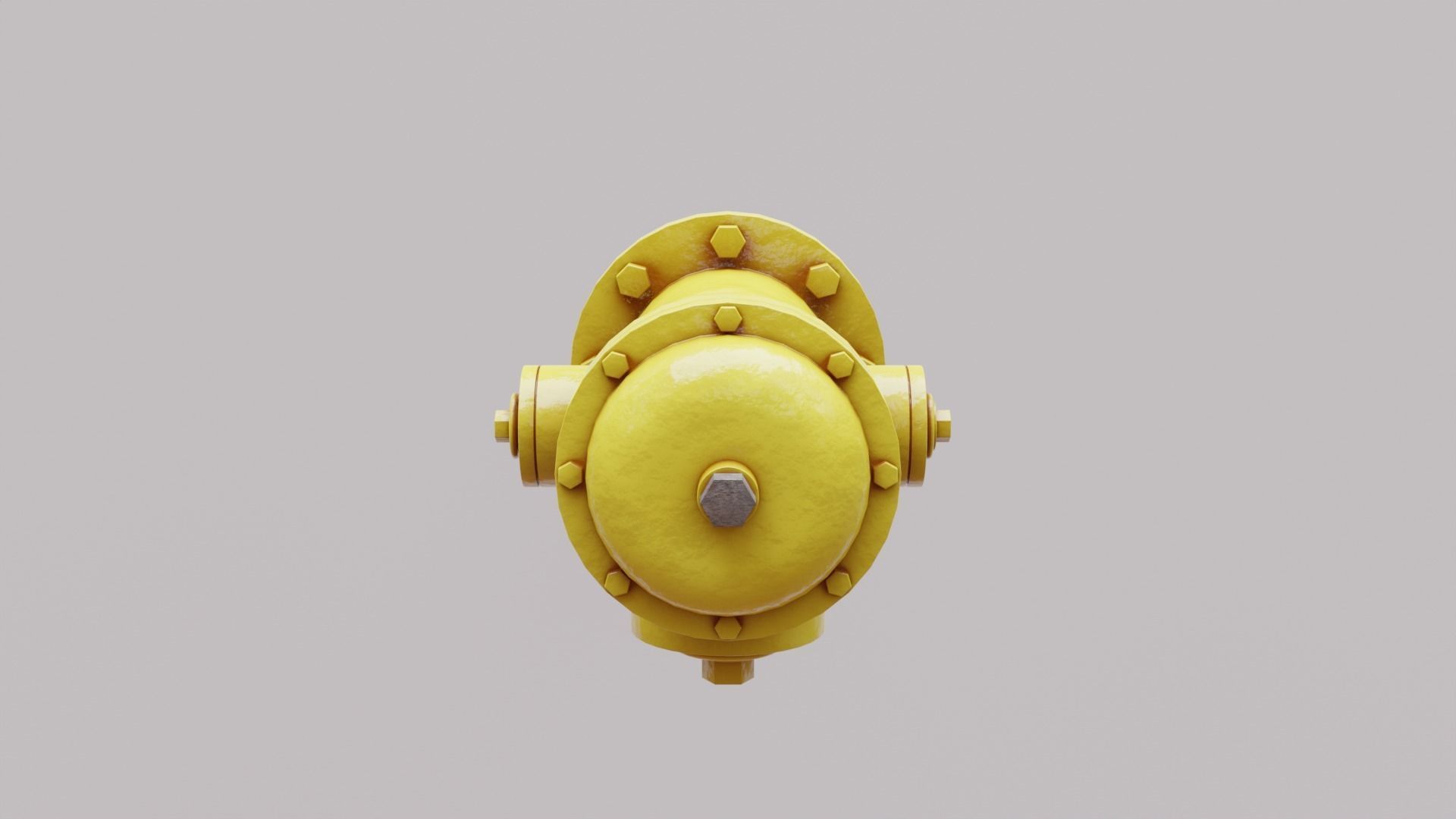 Fire Hydrant Low-poly 3D model_5