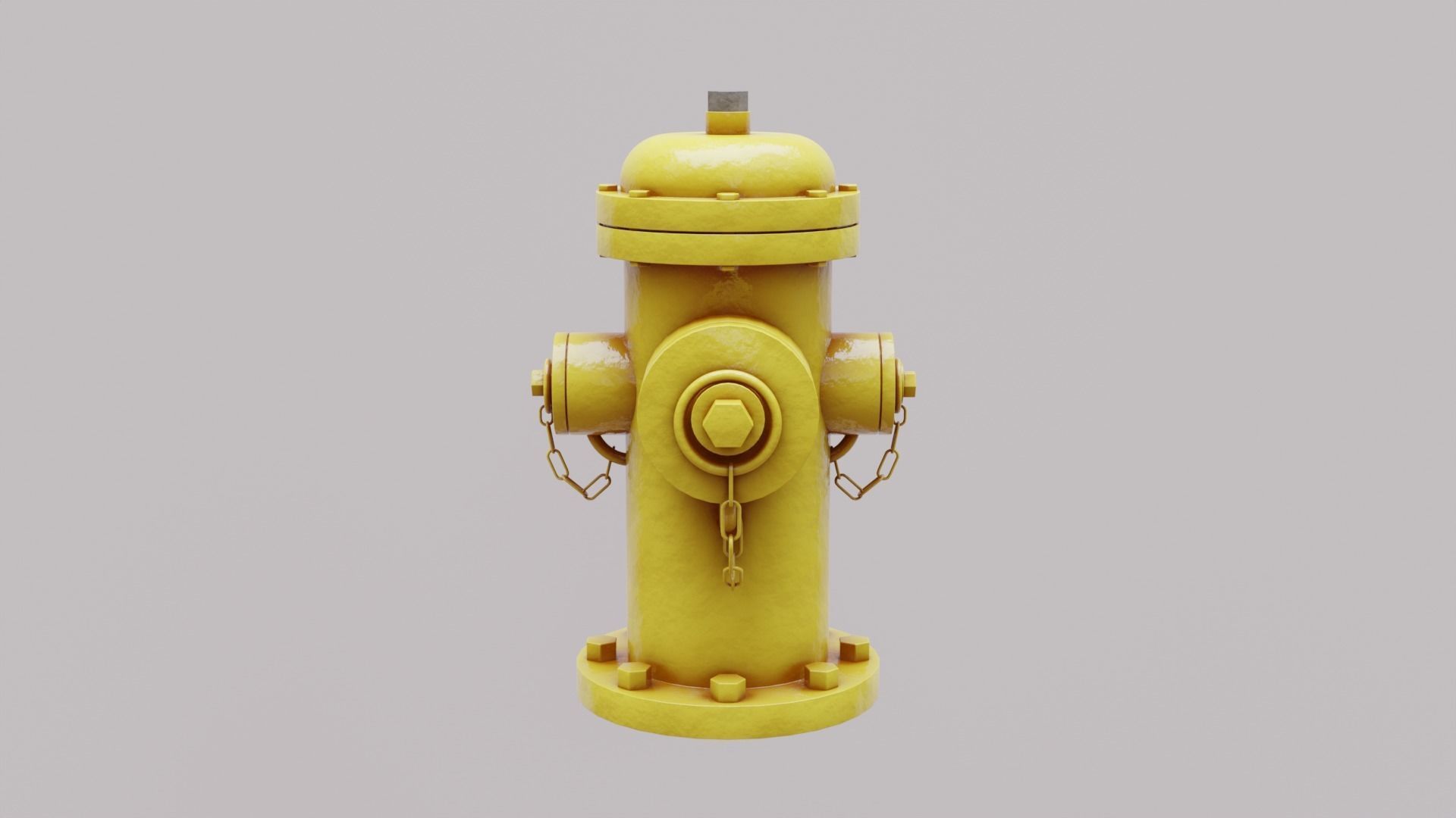Fire Hydrant Low-poly 3D model_1