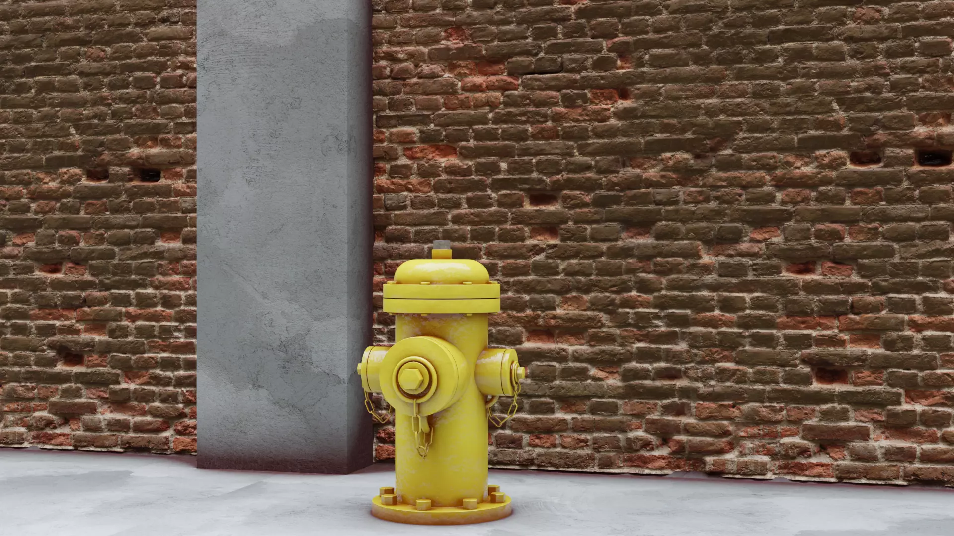 Fire Hydrant Low-poly 3D model_0