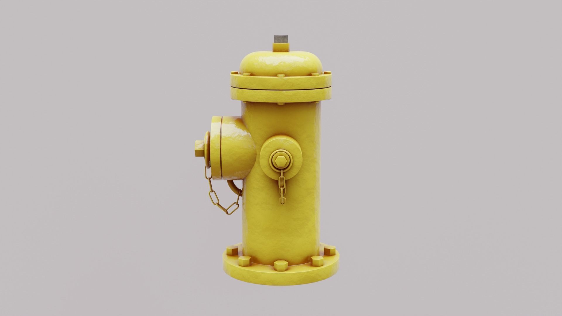 Fire Hydrant Low-poly 3D model_4