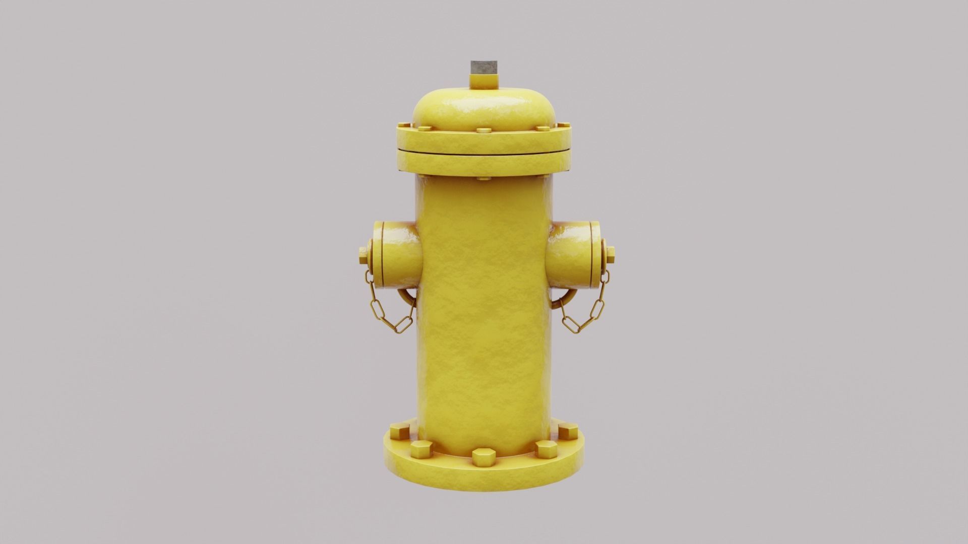 Fire Hydrant Low-poly 3D model_3