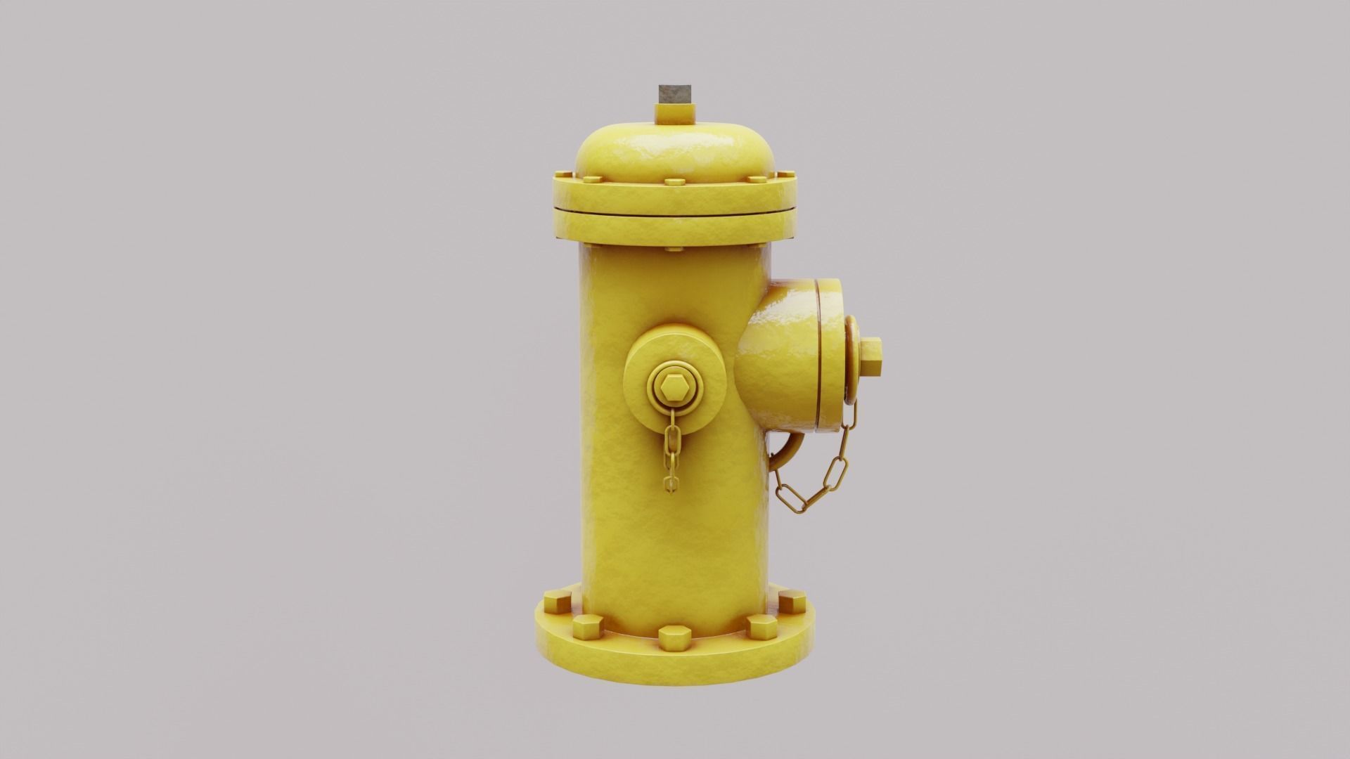 Fire Hydrant Low-poly 3D model_2