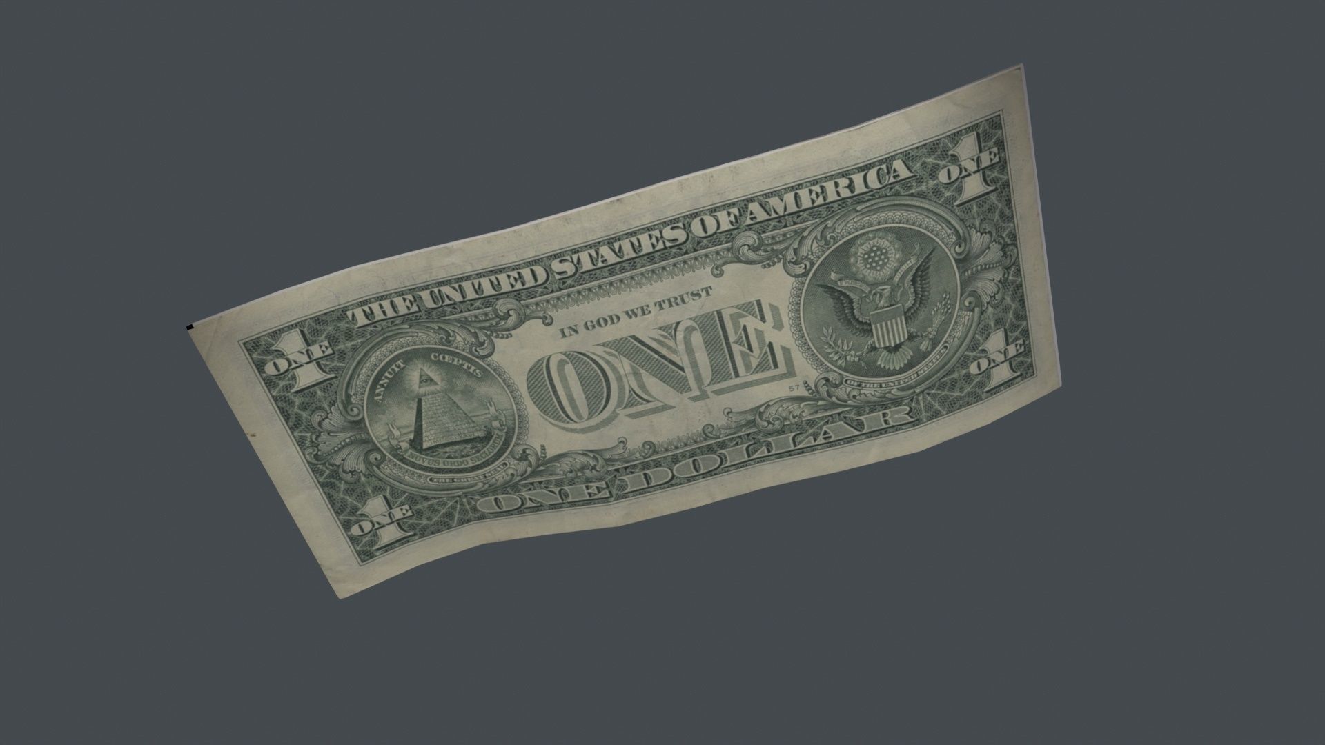 3D model 1 Dollar Bill 3D Model VR / AR / low-poly | CGTrader