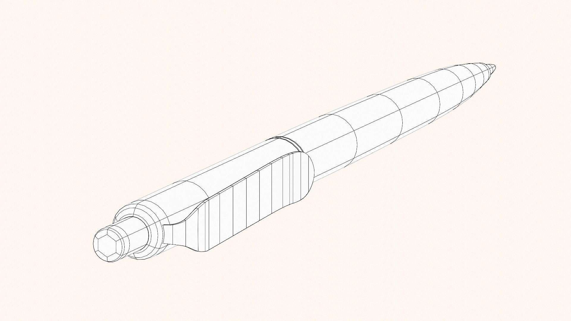 Ballpoint pens in several colours 3D model_29