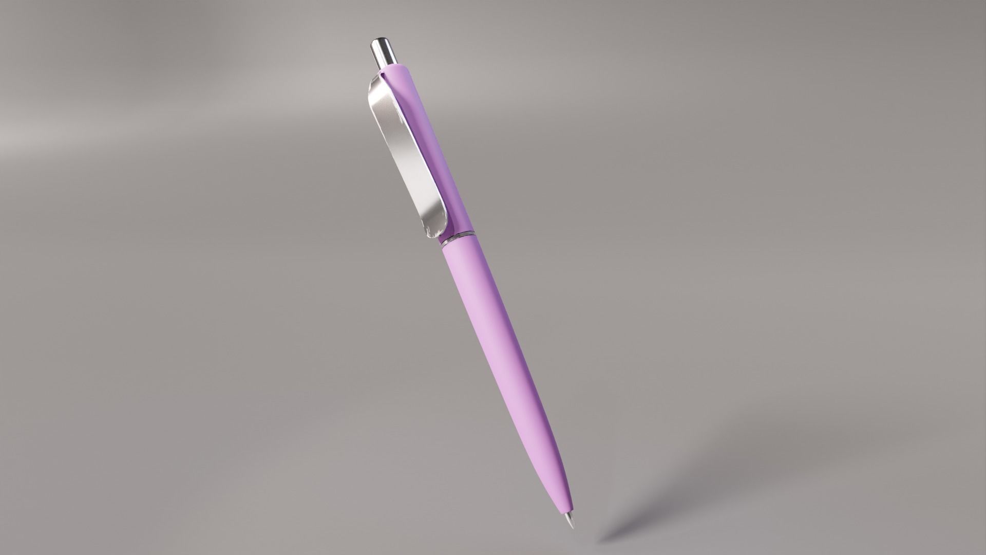 Ballpoint pens in several colours 3D model_4