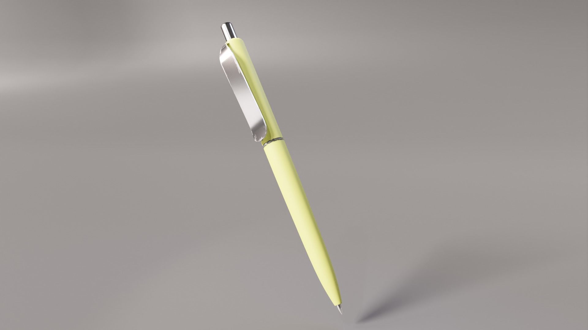 Ballpoint pens in several colours 3D model_1