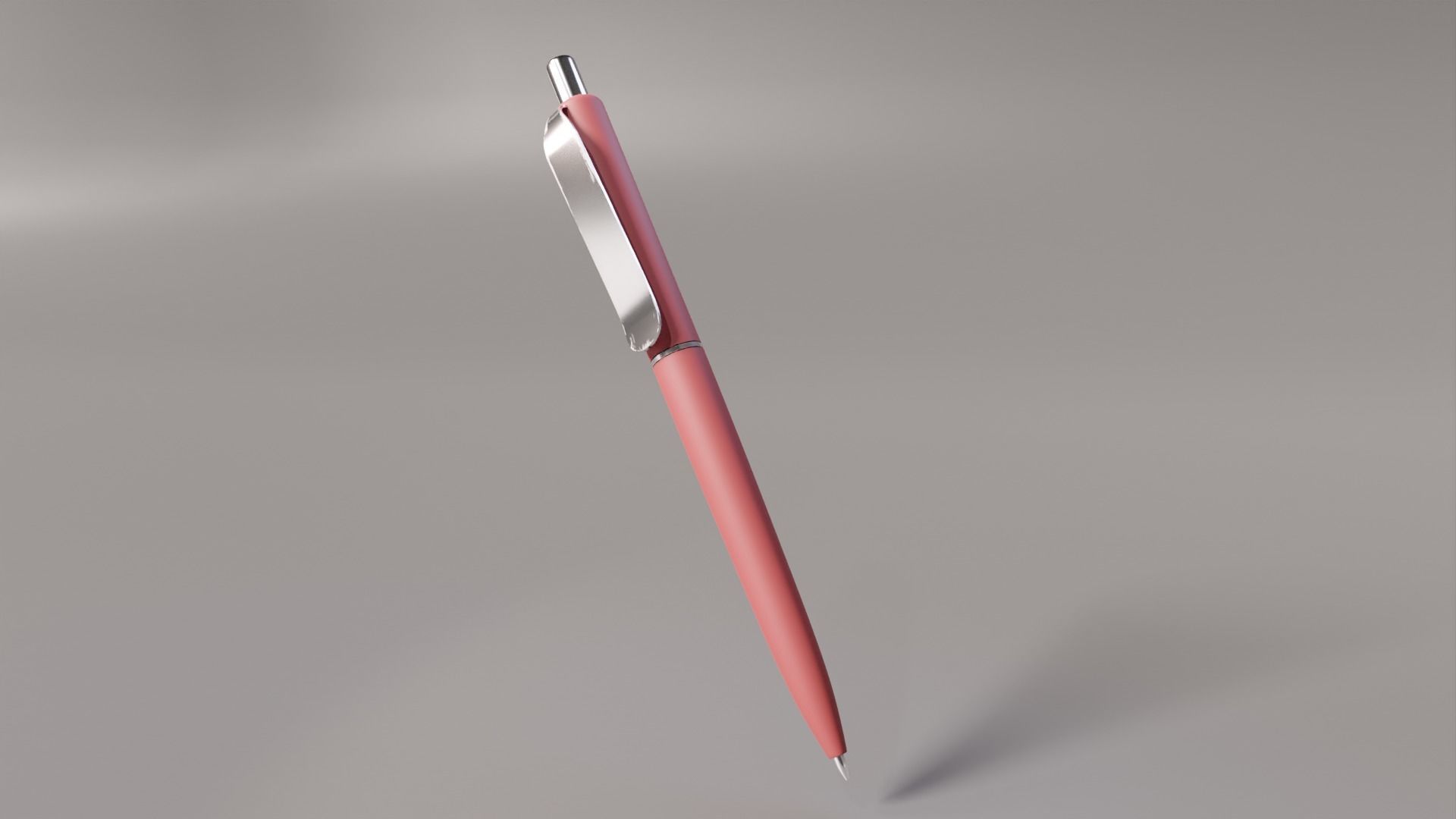 Ballpoint pens in several colours 3D model_3
