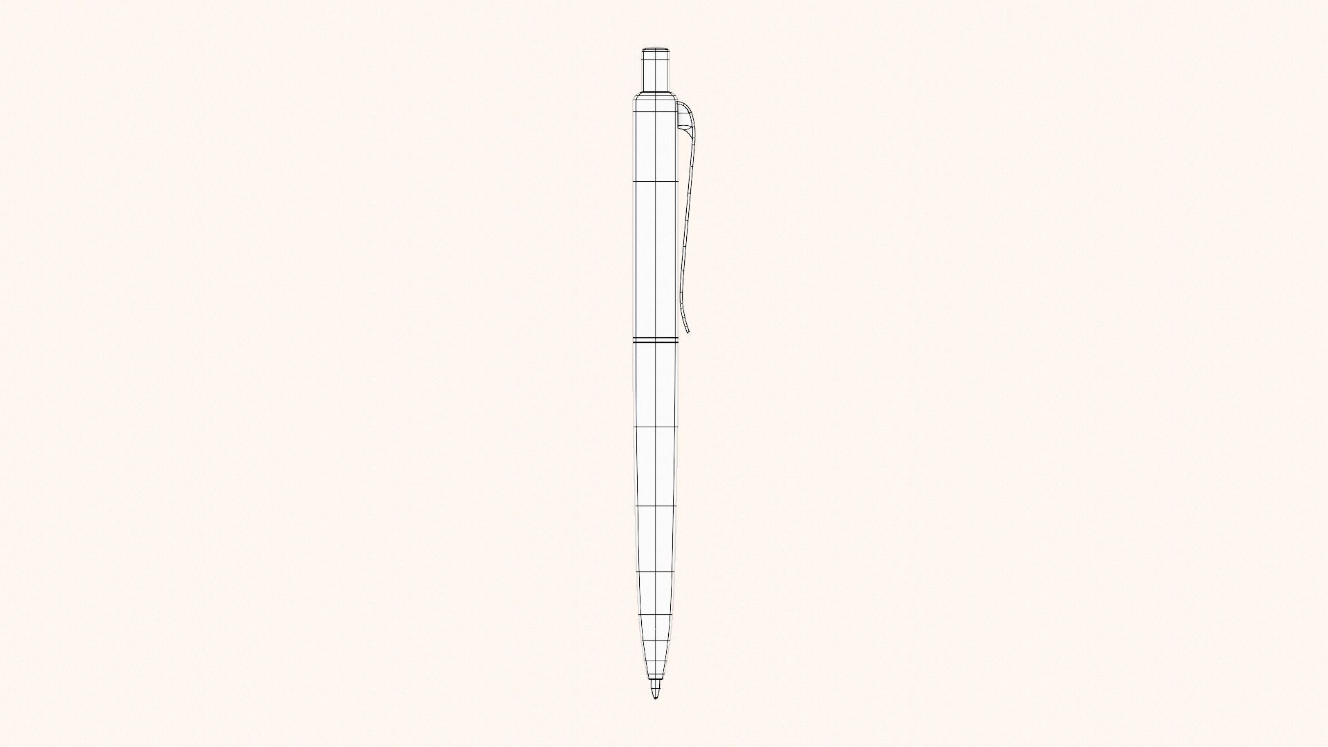 Ballpoint pens in several colours 3D model_17