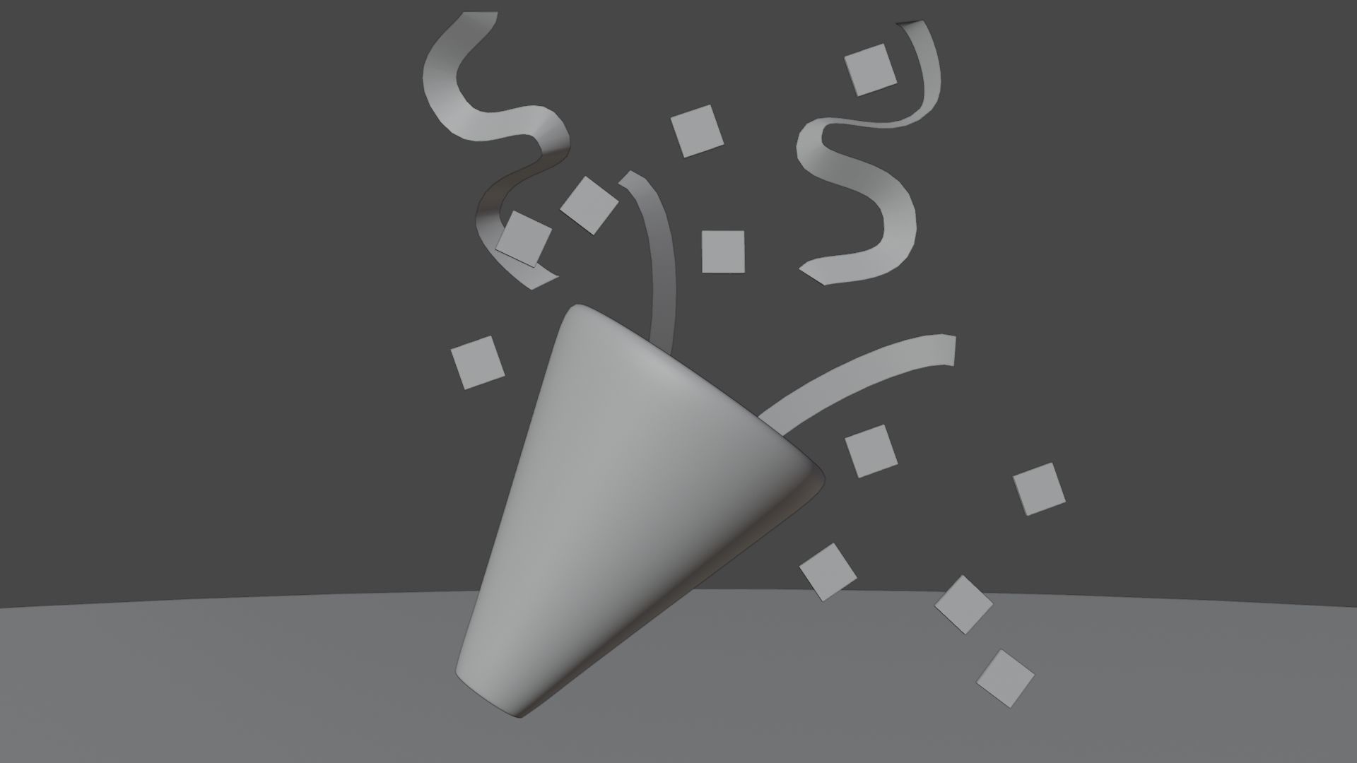 Party Popper Emoji Model 3D model_4