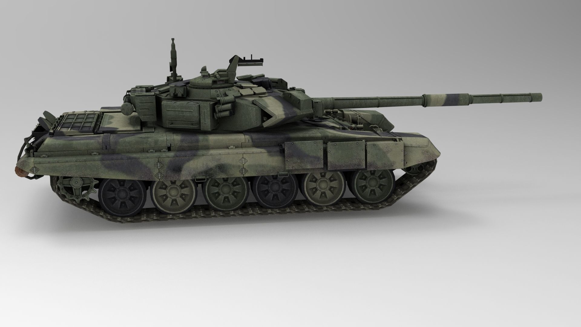 T-90S Bhishma Low-poly 3D model_4