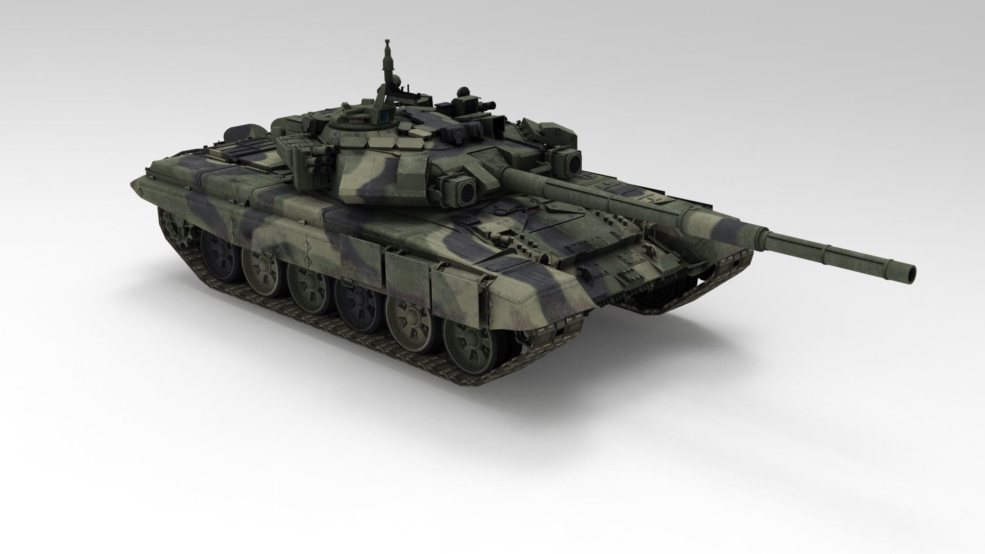 T-90S Bhishma Low-poly 3D model_2