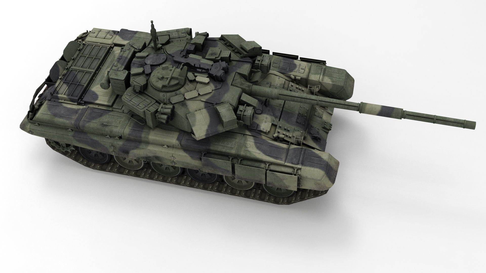 T-90S Bhishma Low-poly 3D model_3
