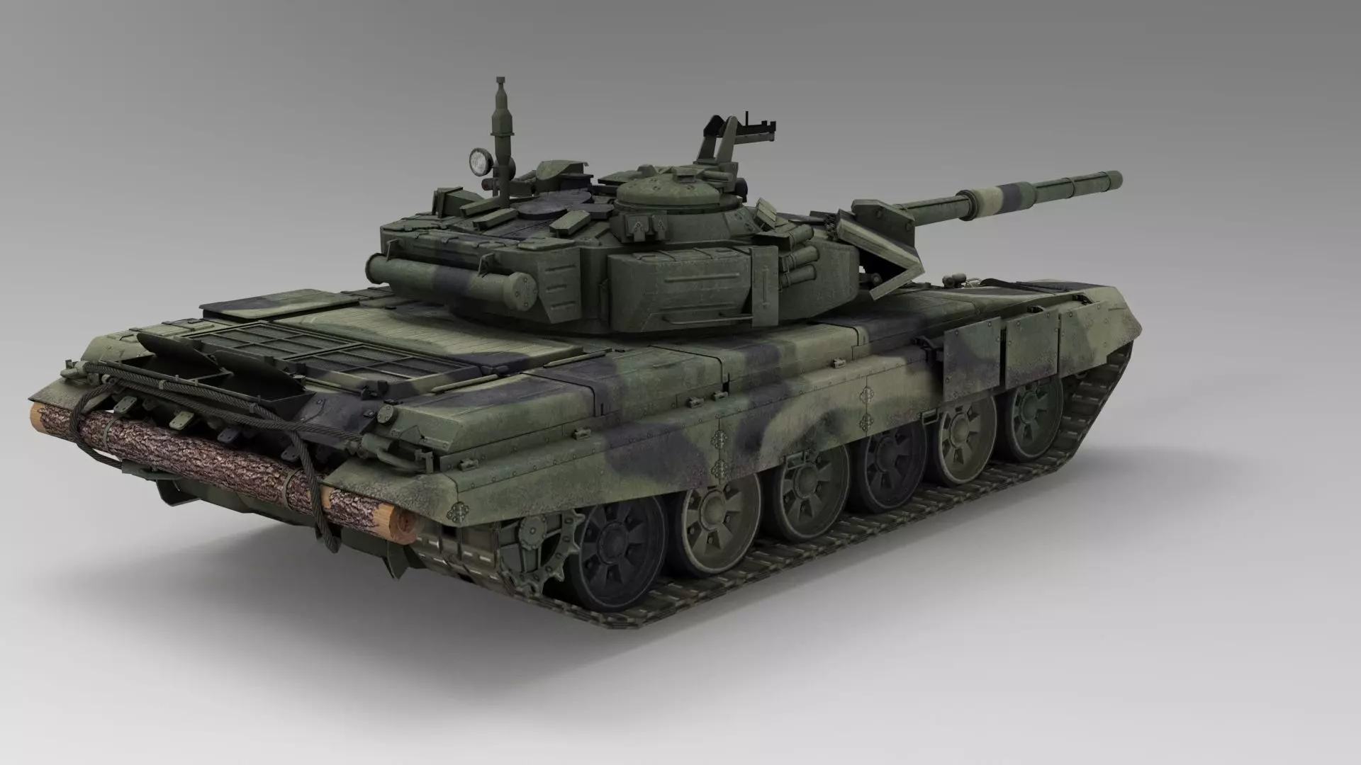 T-90S Bhishma Low-poly 3D model_0