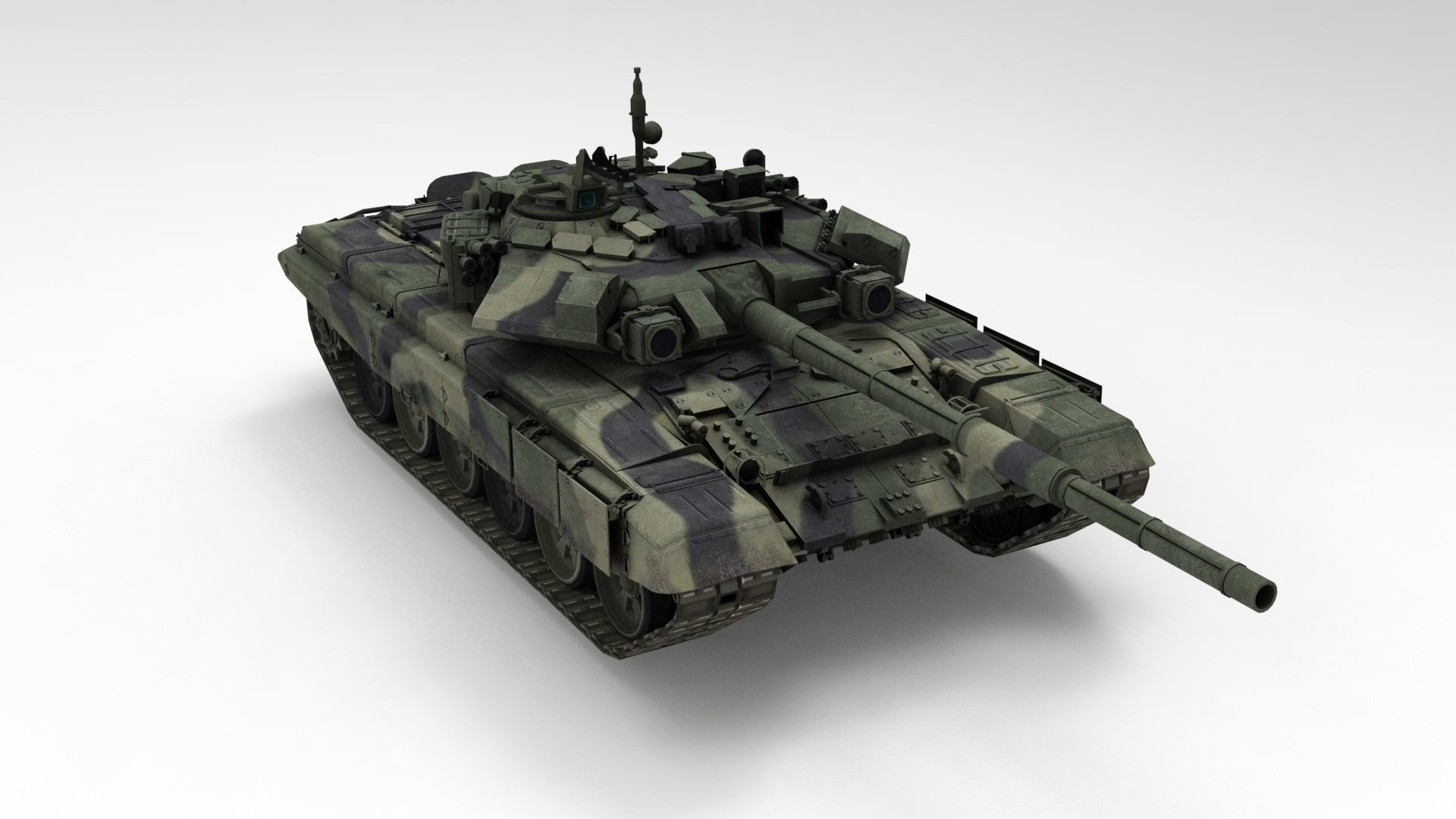 T-90S Bhishma Low-poly 3D model_5
