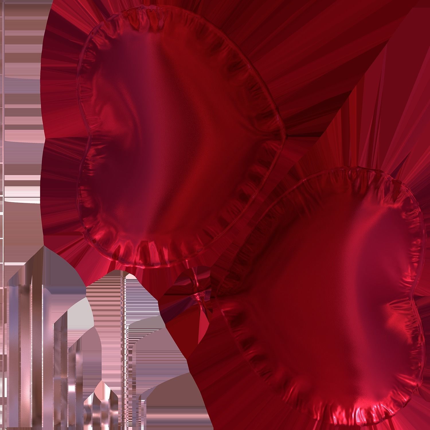 Heart Valentine Balloon  Low-poly 3D model_9