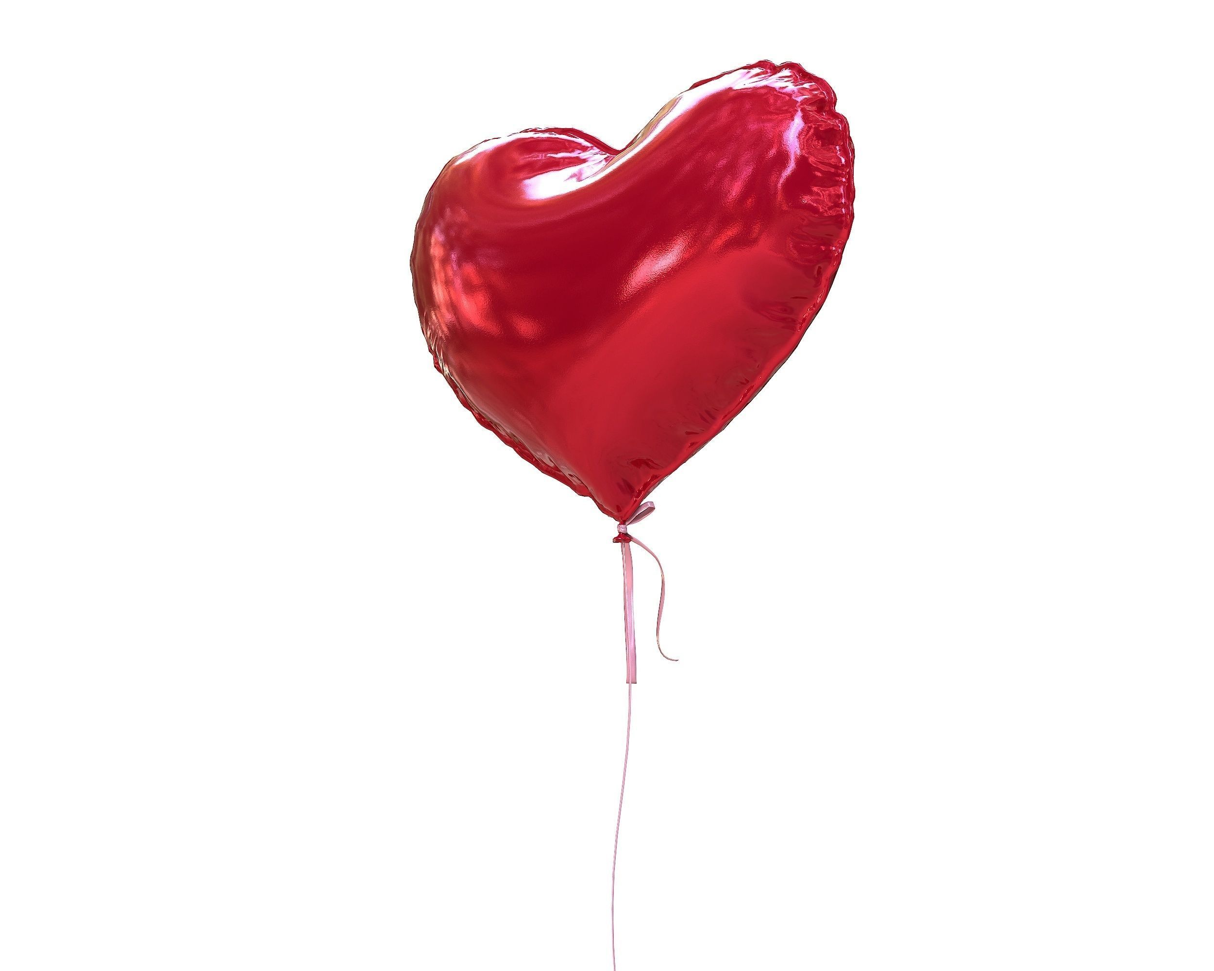 Heart Valentine Balloon  Low-poly 3D model_7