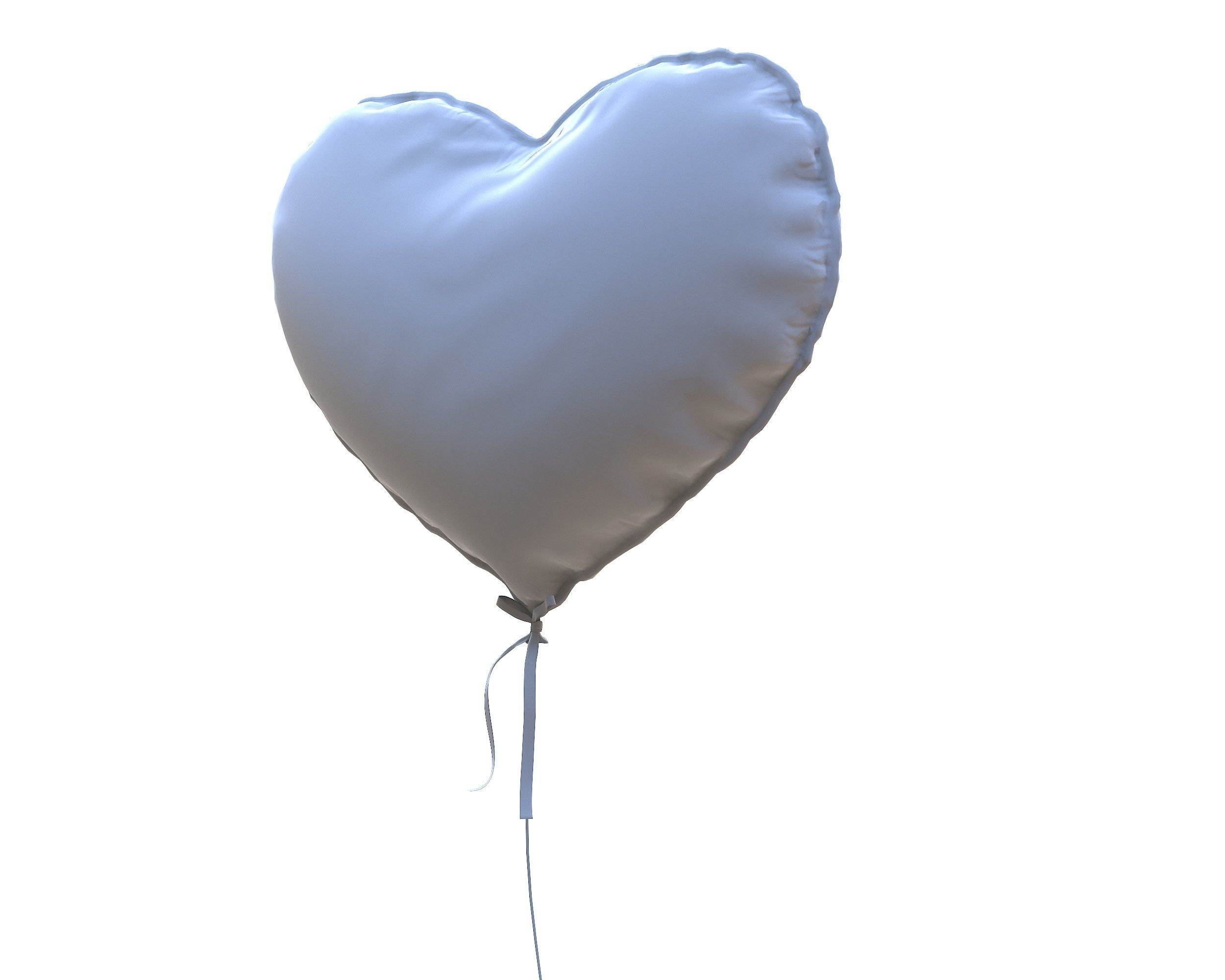 Heart Valentine Balloon  Low-poly 3D model_11