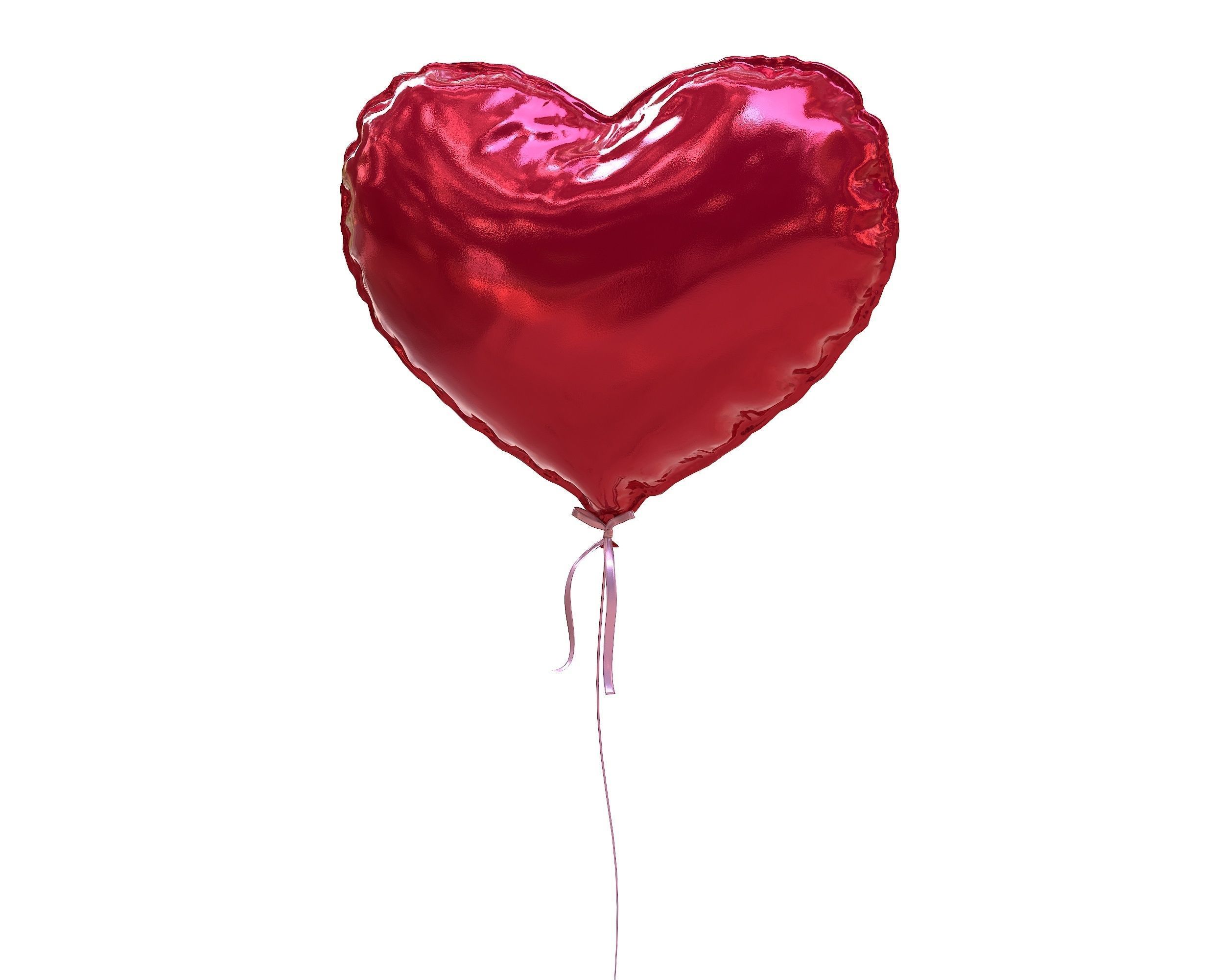 Heart Valentine Balloon  Low-poly 3D model_4