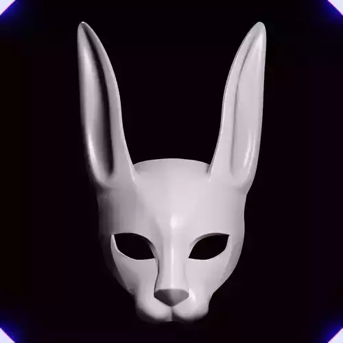 Rabbit mask V2 3D print model