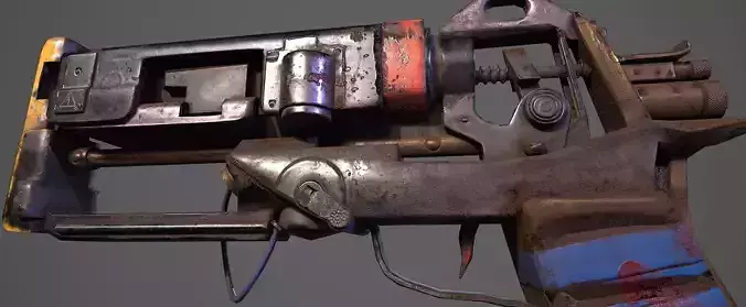 Lowpoly Stylized Gun Low-poly 3D model
