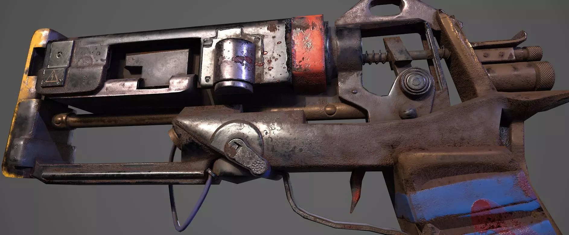 Lowpoly Stylized Gun Low-poly 3D model_0