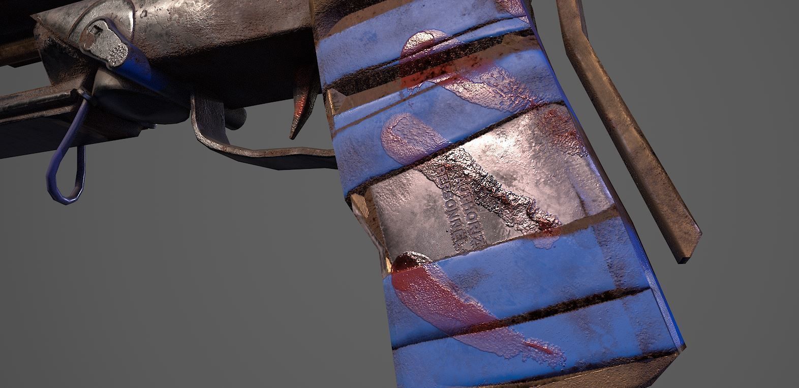 Lowpoly Stylized Gun Low-poly 3D model_4