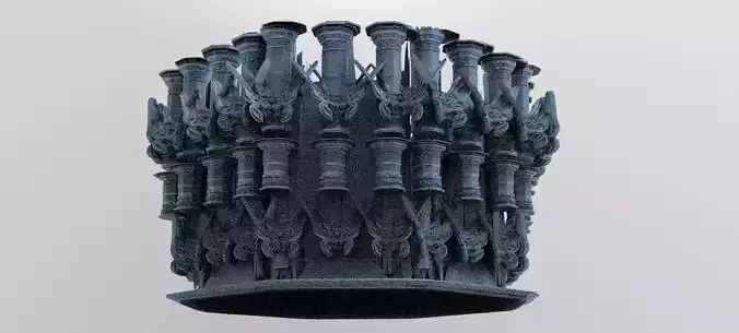 Dark Celtic Gods Ring 1 3D model