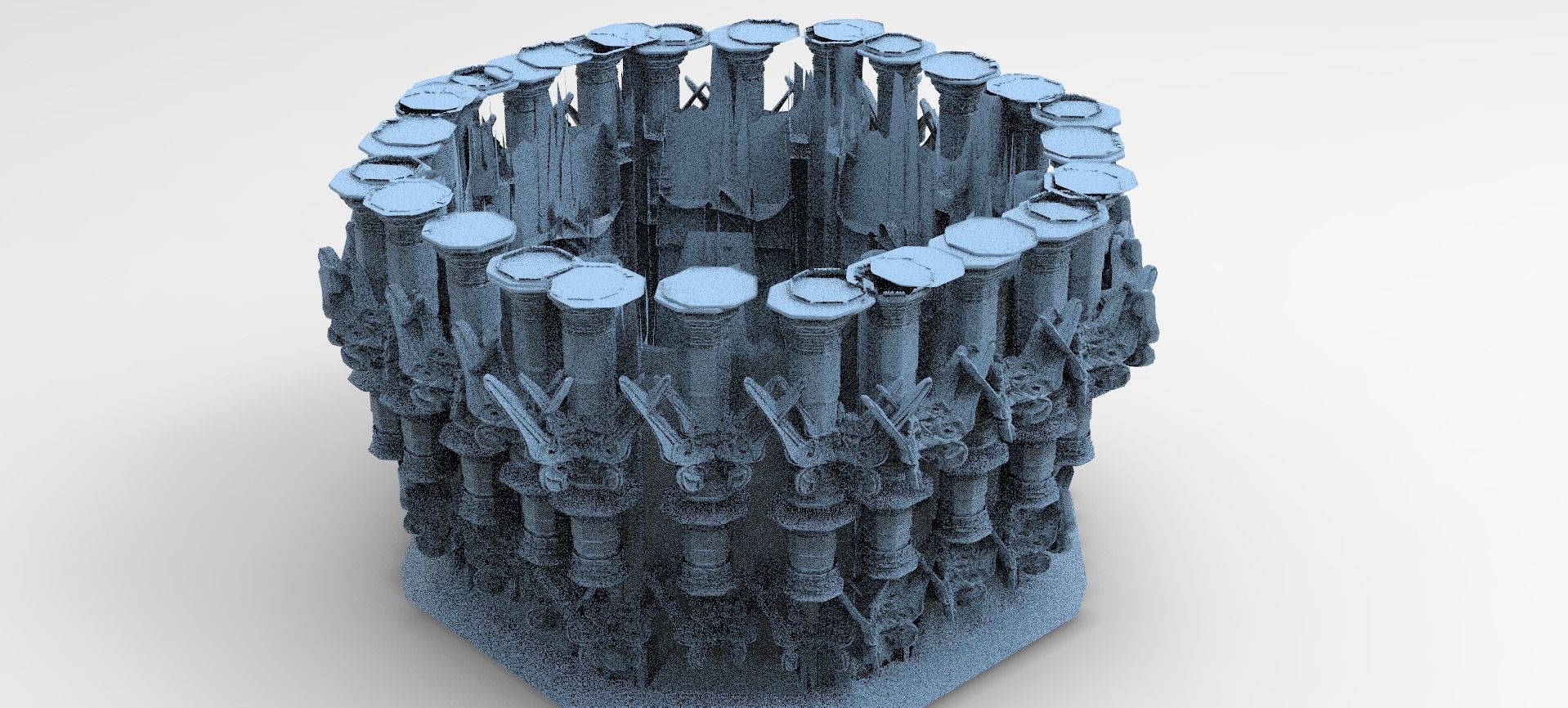 Dark Celtic Gods Ring 2 3D model_1