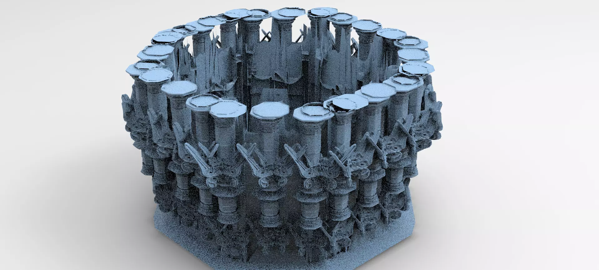 Dark Celtic Gods Ring 2 3D model_0