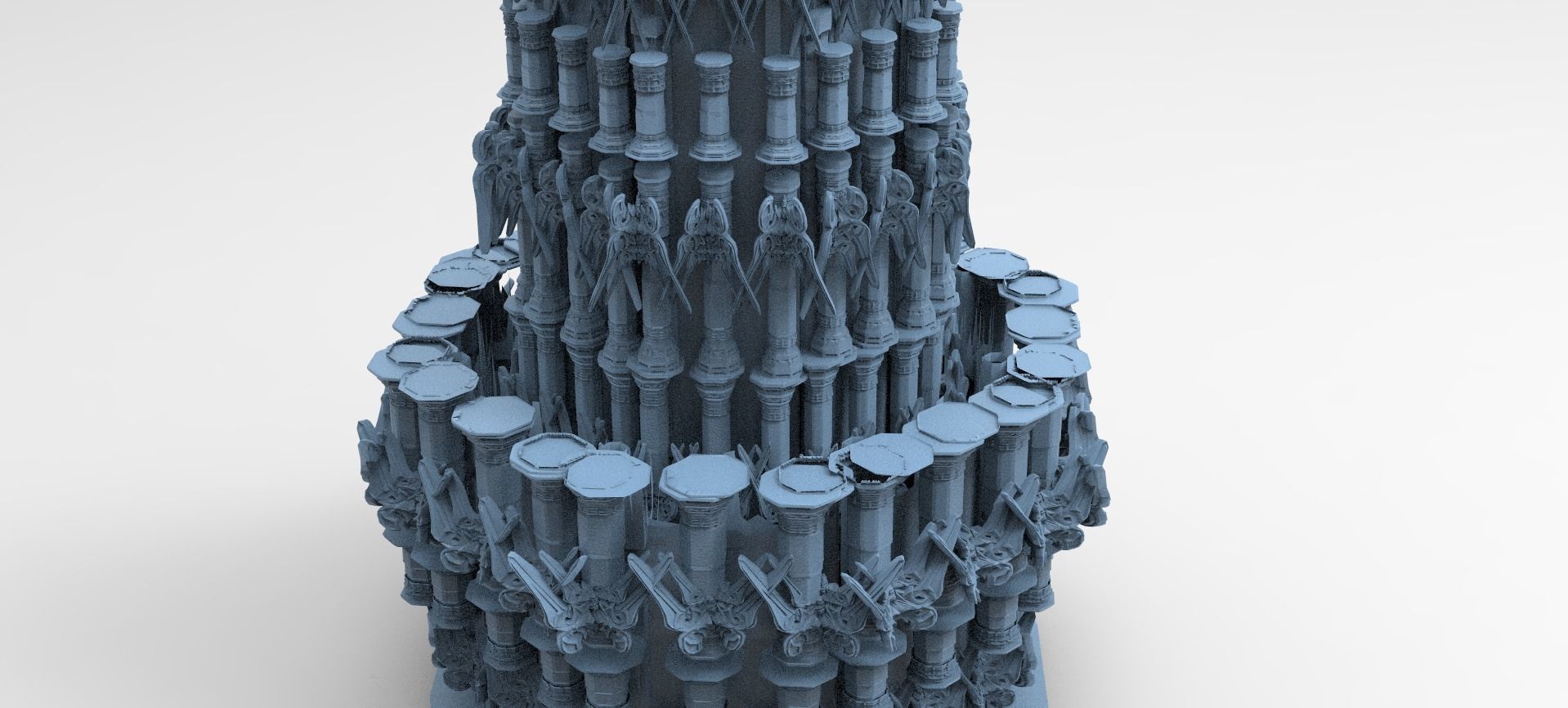 Dark Celtic Gods Ring Towers  3D model_1