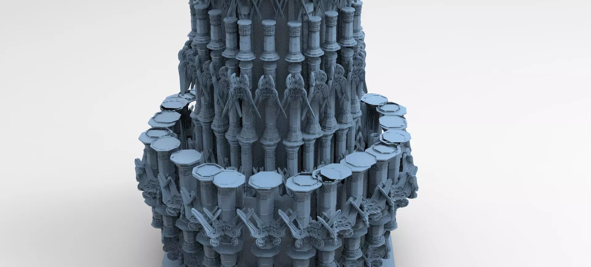 Dark Celtic Gods Ring Towers  3D model_0