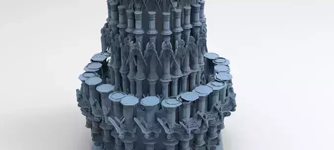 Dark Celtic Gods Ring Towers  3D model