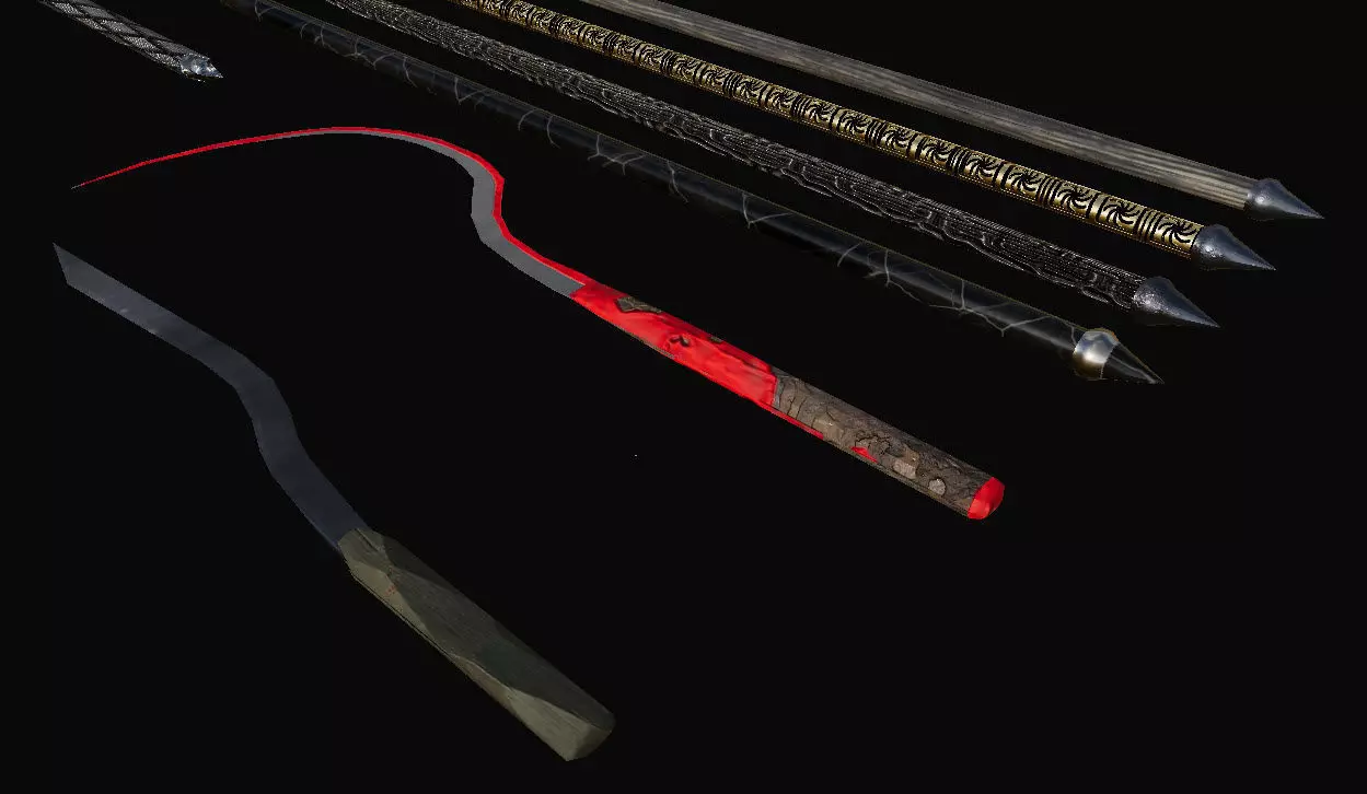 WWAATD Weapon Models - Textured Free low-poly 3D model