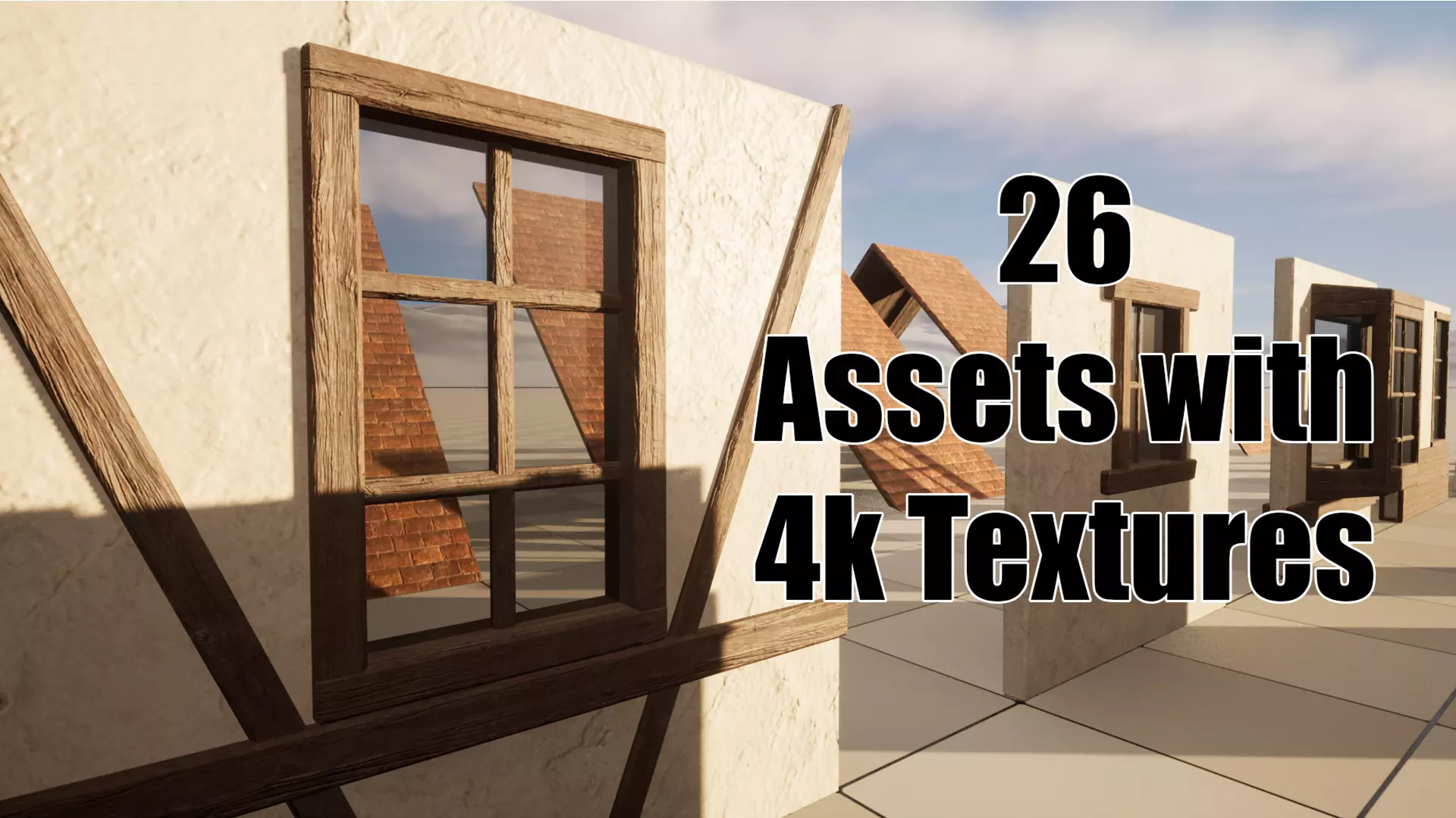 Modular Medieval Building Assets - 4k and Low Res Textures 3D model_0