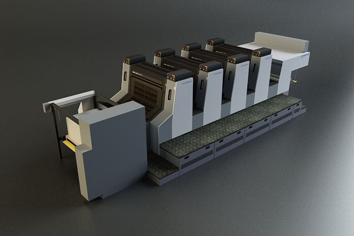 Offset Printer 3D model_6