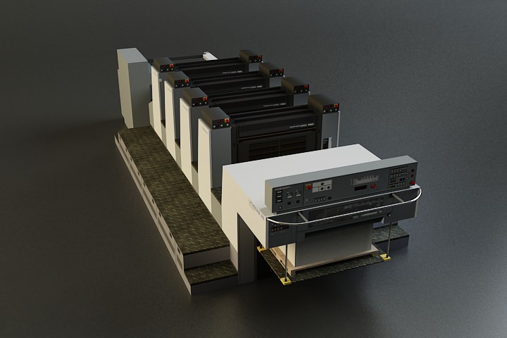 Offset Printer 3D model_2