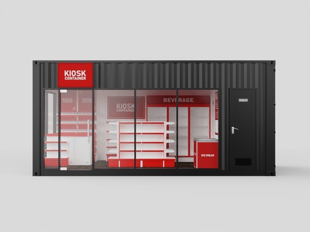 Kiosk Container Design Ideas 3D model_1