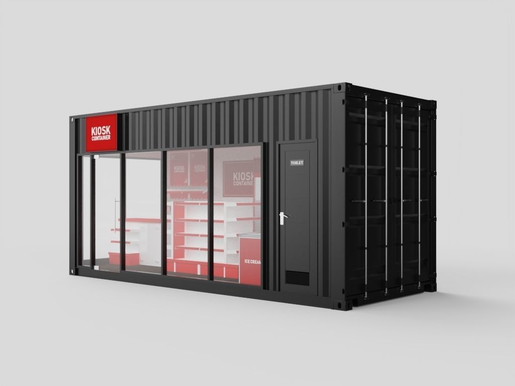 Kiosk Container Design Ideas 3D model_2