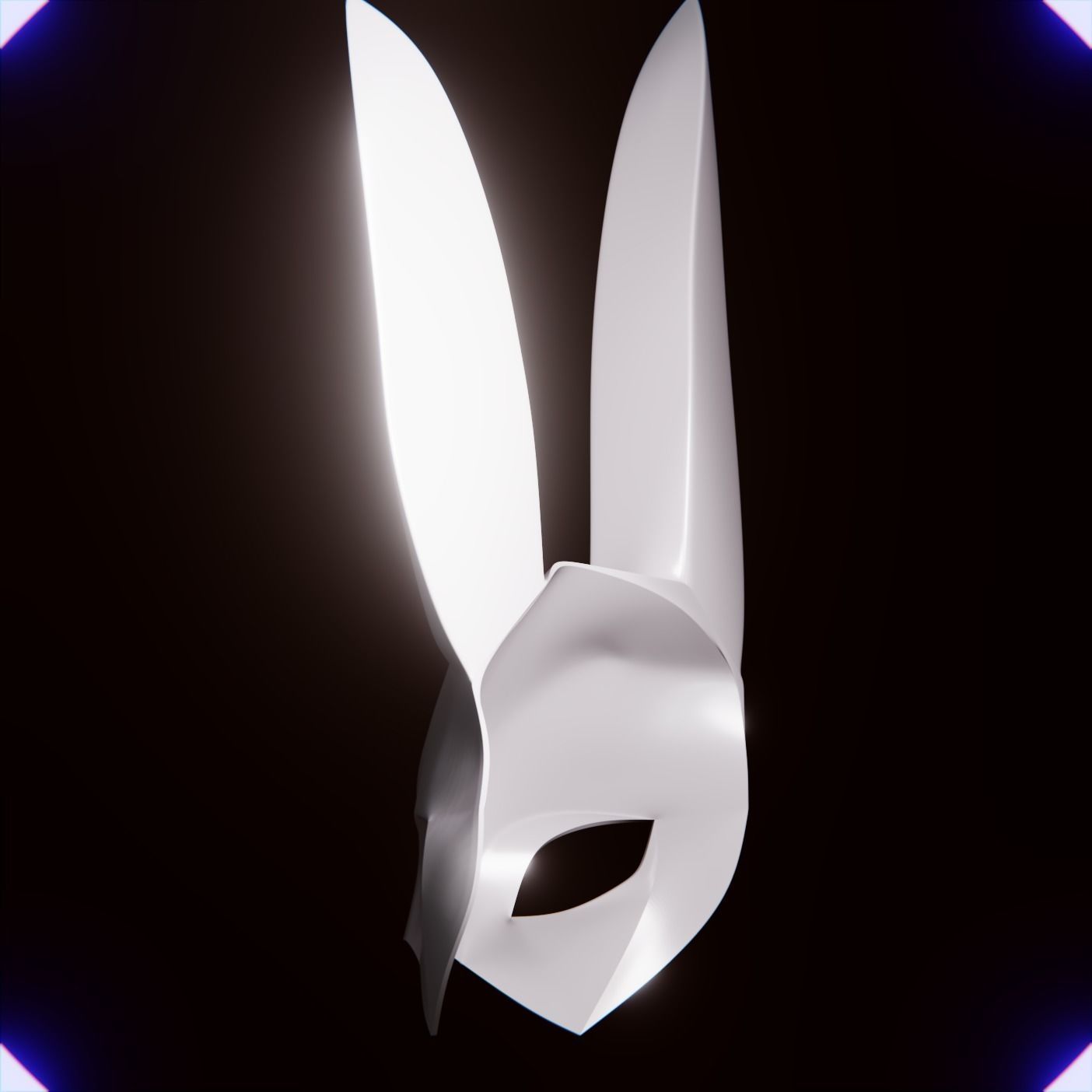 RABBIT MASK v1 3D print model_3