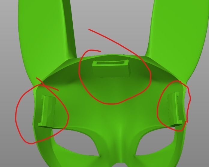 RABBIT MASK v1 3D print model_6