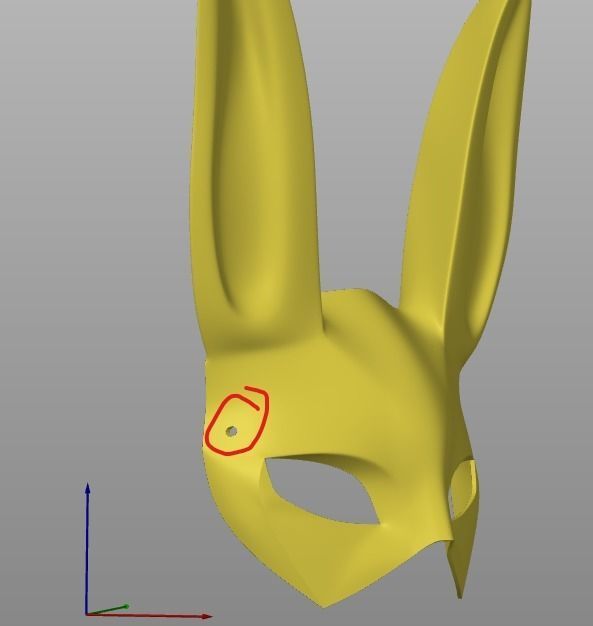 RABBIT MASK v1 3D print model_5