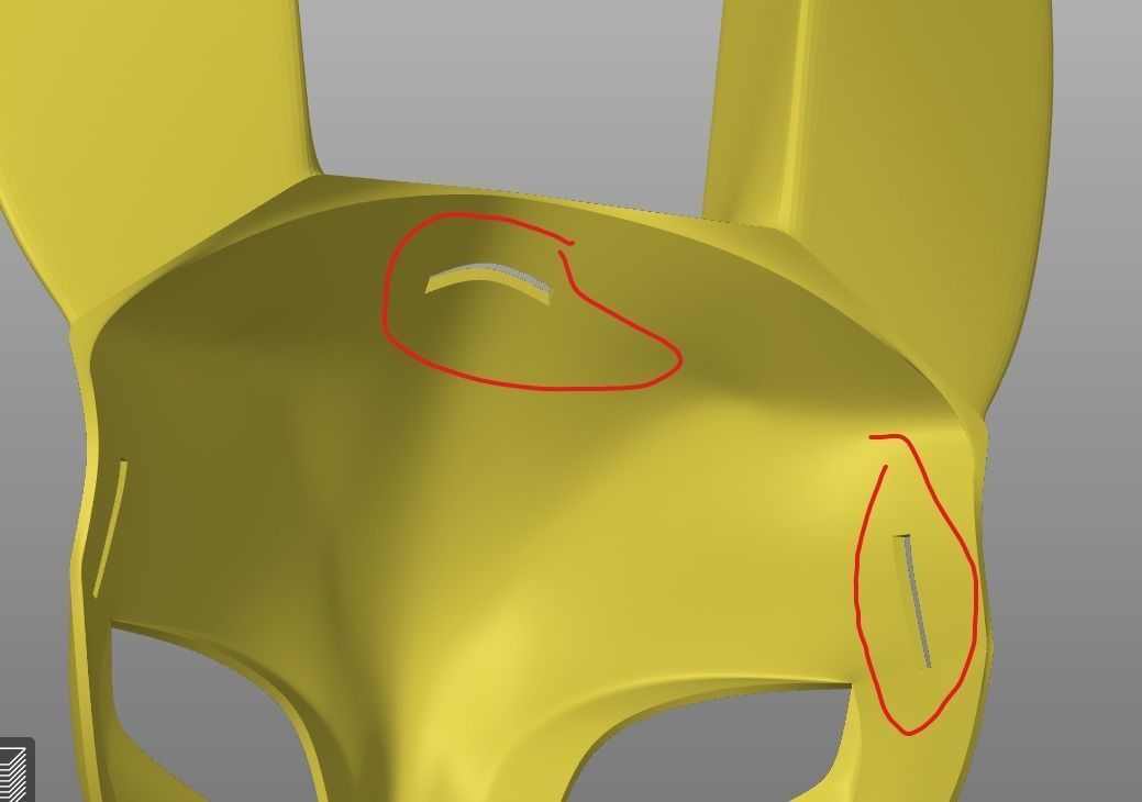 RABBIT MASK v1 3D print model_7