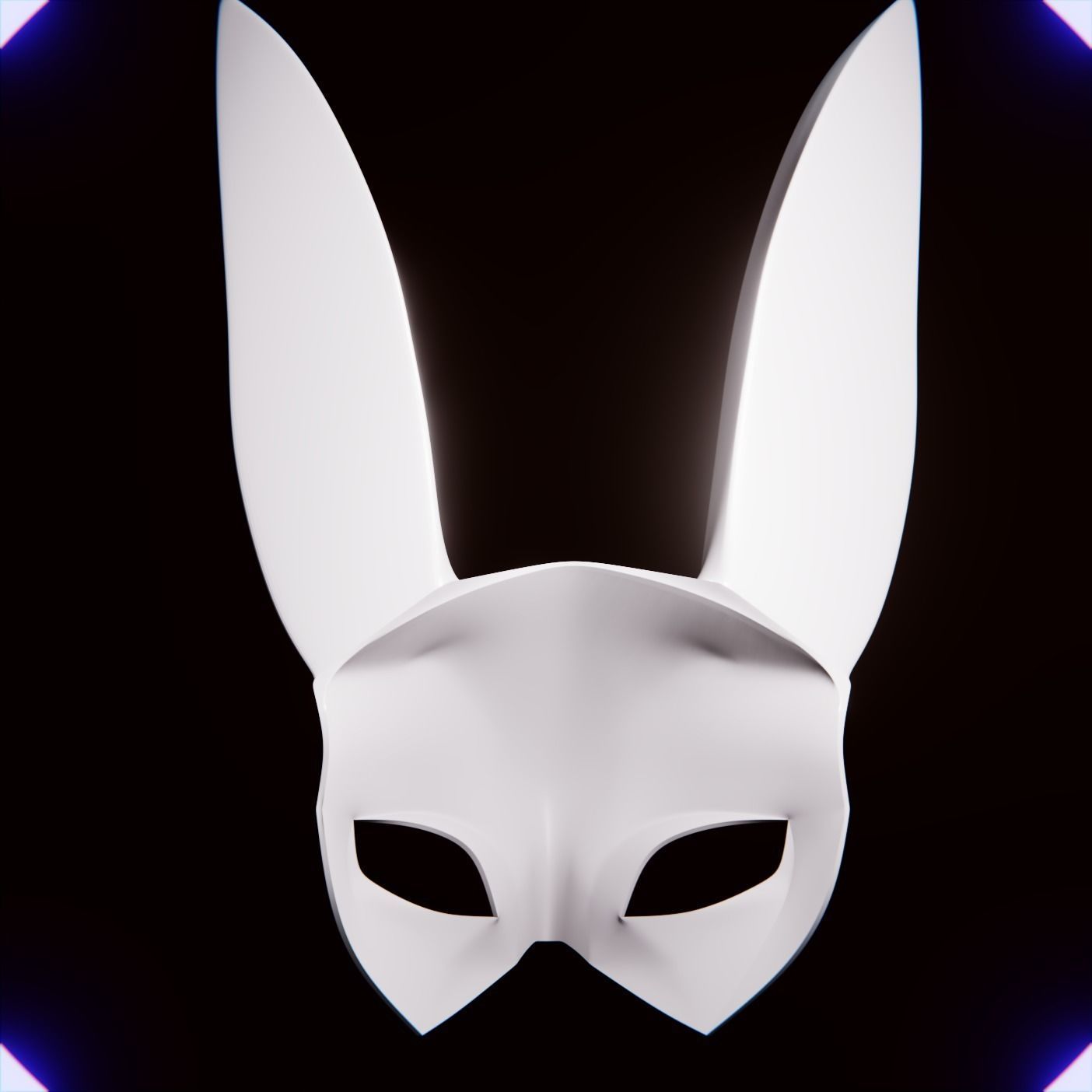 RABBIT MASK v1 3D print model_4