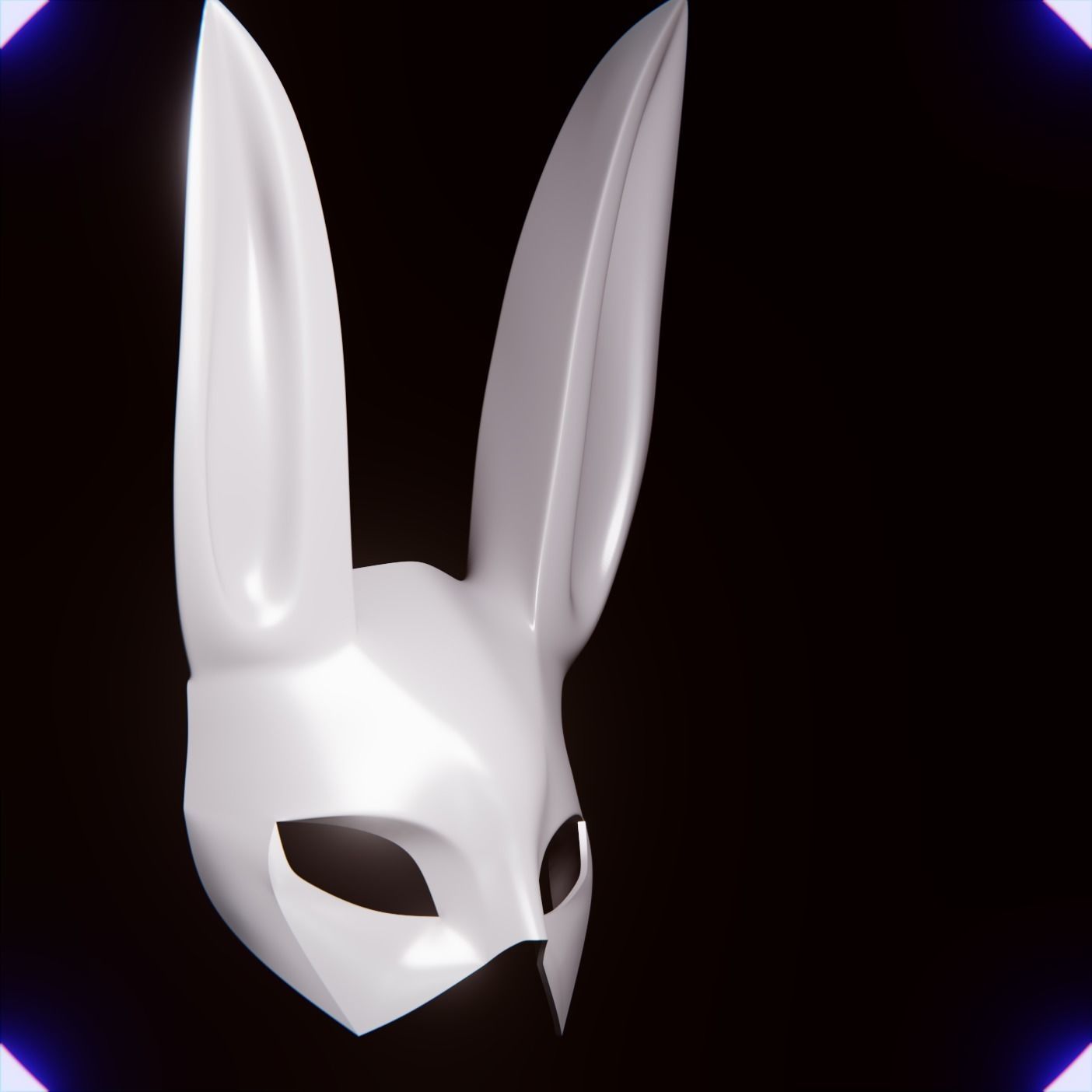 RABBIT MASK v1 3D print model_1