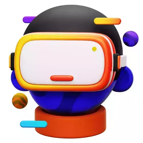 Boy Use Vr Technology 3D Icon